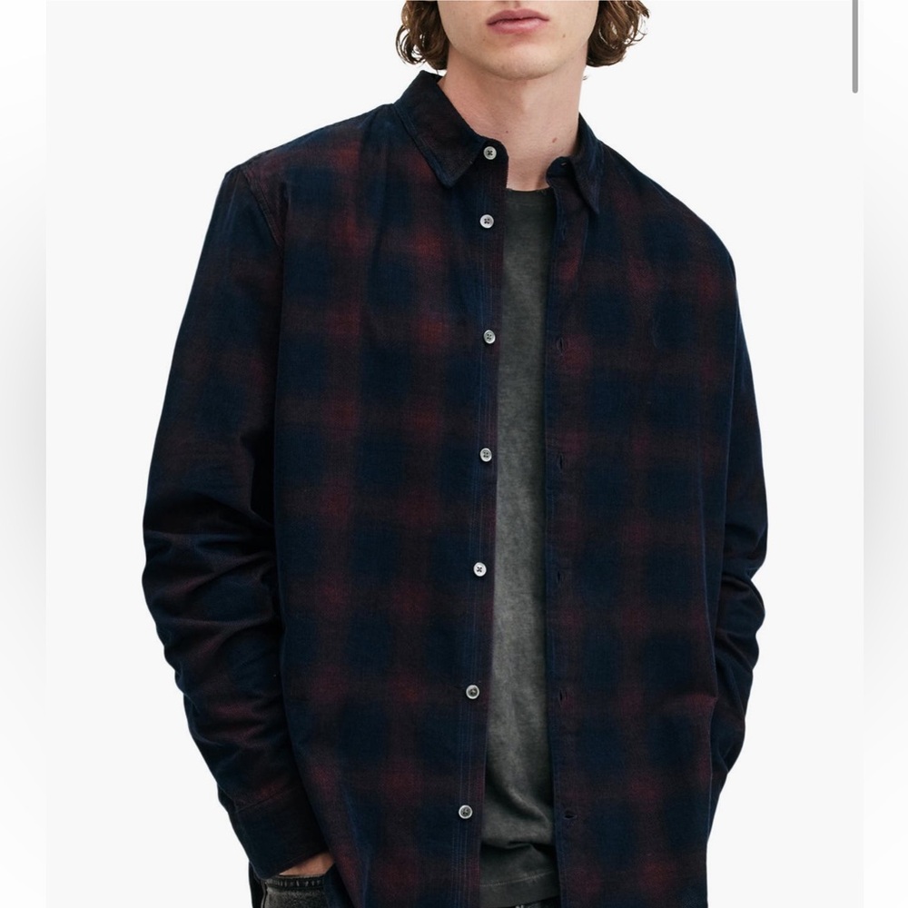 AllSaints Daybreaker Plaid Cotton Button-Up Shirt